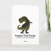 TRex Dino Happy Birthday Card Kaart (Achterkant)