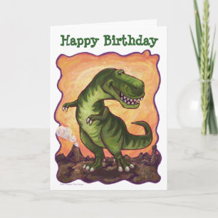 TRex Dino Happy Birthday Card Kaart