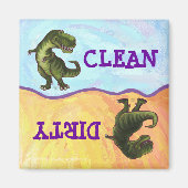 TRex Dino-hoofden en Tails Dirty Clean Dishwas Magneet (Voorkant)
