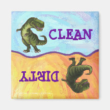 TRex Dino-hoofden en Tails Dirty Clean Dishwas