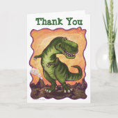 TRex Dinosaur B-Day - Hartelijk dank Bedankkaart (Voorkant)