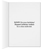 Trex Dinosaur Birthday (Binnen (Rechts))