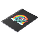 Trex Dinosaur French Bulldog Unicorn Rainbow Notitieboek (Linkerzijde)