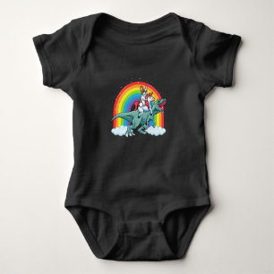 Trex Dinosaur French Bulldog Unicorn Rainbow Romper