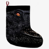Trex Dinosaur Head Dark Poster Grote Kerstsok (Voorkant)