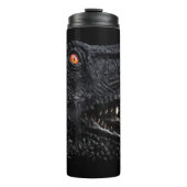Trex Dinosaur Head Dark Poster Thermosbeker (Voorkant)