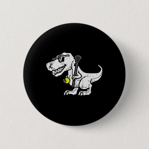 Trex Dinosaur Lacrosse Funny Lax Player Goalie Kin Ronde Button 5,7 Cm