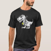Trex Dinosaur Lacrosse Funny Lax Player Goalie Kin T-shirt (Voorkant)
