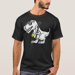 Trex Dinosaur Lacrosse Funny Lax Player Goalie Kin T-shirt