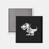 Trex Dinosaur Lacrosse Grappige Lax Speler Keeper Magneet (Voorkant / Achterkant)