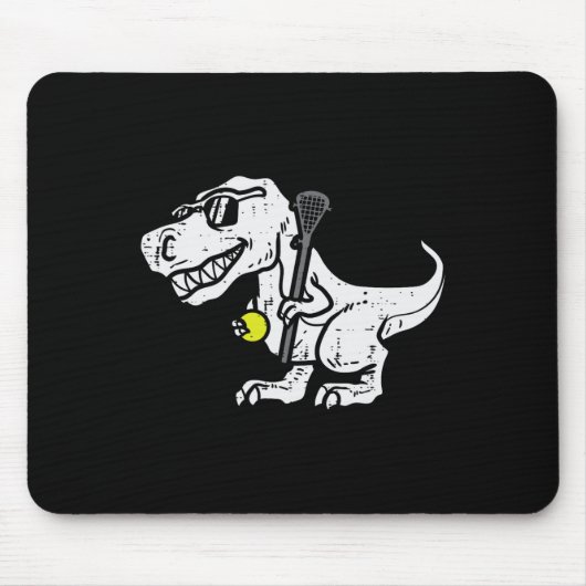 Trex Dinosaur Lacrosse Grappige Lax Speler Keeper  Muismat (Voorkant)