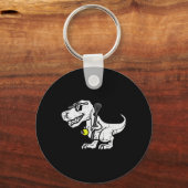 Trex Dinosaur Lacrosse Grappige Lax Speler Keeper  Sleutelhanger (Voorkant)