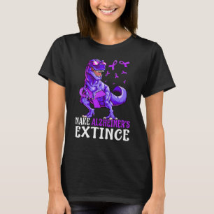 Trex Dinosaur Maakt Alzheimer Uitgestorven Bewustz T-shirt