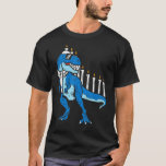 Trex Dinosaur Menorah Hanukkah Chanokah Jewish Boy T-shirt<br><div class="desc">Trex Dinosaur Menorah Hanukkah Chanukah Joodse Boys Kinder</div>