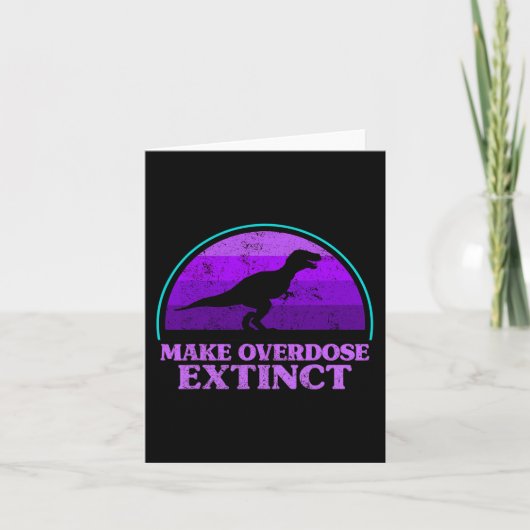Trex Dinosaur Paars Make overdosering Uitgebreid A Kaart (Voorkant)