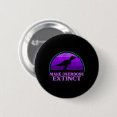 Trex Dinosaur Paars Make overdosering Uitgebreid A Ronde Button 5,7 Cm (Voorkant /achterkant)