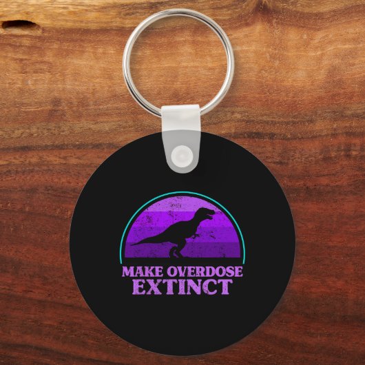 Trex Dinosaur Paars Make overdosering Uitgebreid A Sleutelhanger (Voorkant)