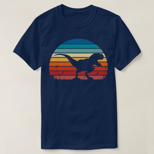 Trex Dinosaur Retro Sunset T-shirt (Design voorkant)