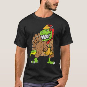 Trex Dinosaur Turkey Funny Toddler Kinder Thanksgi T-shirt