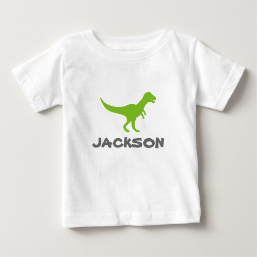 Trex dinosaurus baby shirt met aangepaste kinder n (Voorkant)