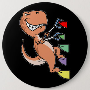 TRex Dinosaurus Boulderen Klimmer Boulder Ronde Button 6,0 Cm