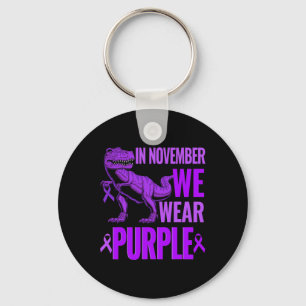 Trex dinosaurus In november dragen we paars Epilep Sleutelhanger