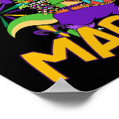 trex dinosaurus Mardi gras kostuum voor kinderen m Poster (Hoek)