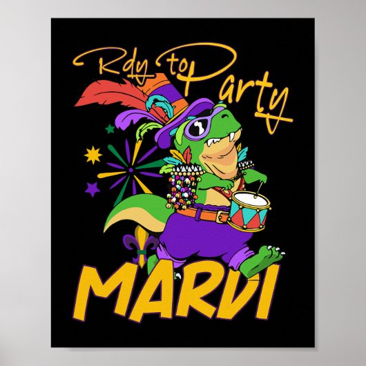 trex dinosaurus Mardi gras kostuum voor kinderen m Poster (Voorkant)