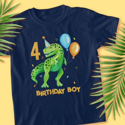 Trex Dinosaurus Verjaardag Jongen Voor Kinderen T-shirt