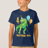 Trex Dinosaurus Verjaardag Jongen Voor Kinderen T-shirt (Voorkant)