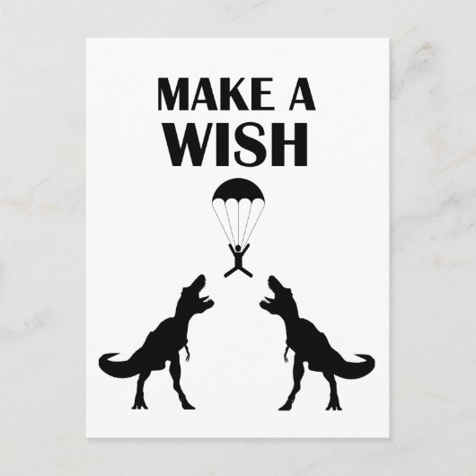 TRex Doe een Wens Briefkaart (Voorkant)