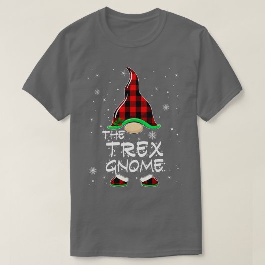 Trex Gnome Buffalo Pset Matching Family Kerstmis T-shirt (Design voorkant)