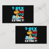 TRex haat reanimatie dinosaurus verpleegster grapp Visitekaartje (Voorkant / Achterkant)