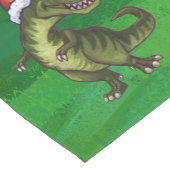 TRex in Santa Hat op groen Korte Tafelloper (Hoek)
