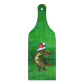 TRex in Santa Hat op groen Snijplank (Voorkant)