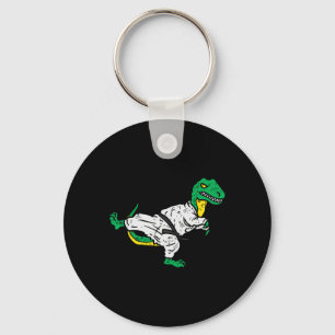 Trex Karate Taekwondo Zwarte Band Grappige Dinosau Sleutelhanger
