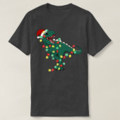 TRex Kerstman verlichting T-shirt (Design voorkant)