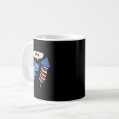 Trex Korte Handen Firecracker Grappig Vuurwerk 4e Koffiemok (Voorkant links)