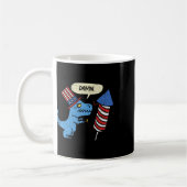 Trex Korte Handen Firecracker Grappig Vuurwerk 4e Koffiemok (Links)
