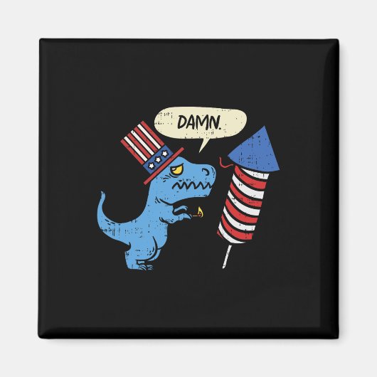 Trex Korte Handen Firecracker Grappig Vuurwerk 4e Magneet (Voorkant)
