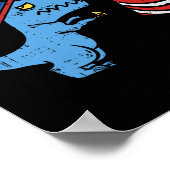 Trex Korte Handen Firecracker Grappig Vuurwerk 4e Poster (Hoek)