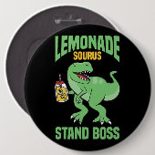 TRex Lemonade Stand Boss Kinder Lemon Squad Ronde Button 6,0 Cm (Voorkant /achterkant)