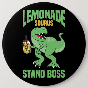 TRex Lemonade Stand Boss Kinder Lemon Squad Ronde Button 6,0 Cm