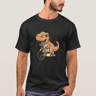 Trex met pomphelling, Dino Tyrannosaurus Fitness T-shirt