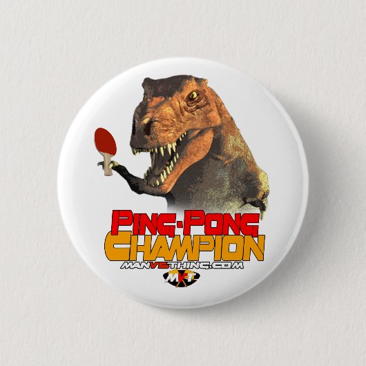 TRex: Ping Pong Champion Ronde Button 5,7 Cm (Voorkant)