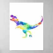 Trex Print Kleurrijke Dinosaurus Kinderkamer Poste (Voorkant)