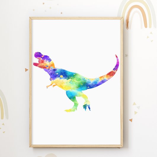 Trex Print Kleurrijke Dinosaurussen Kinderkamer Po
