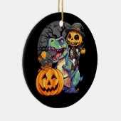 Trex Pumpkin Dinosaur Halloween Kinder Mummy Zombi Keramisch Ornament (Rechts)