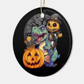Trex Pumpkin Dinosaur Halloween Kinder Mummy Zombi Keramisch Ornament (Links)