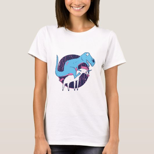 Trex Riding Unicorn T-shirt (Voorkant)